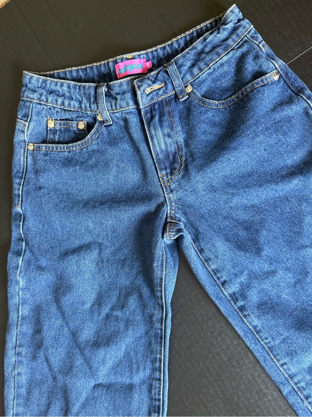 Edikted Women’s Wide Leg Jeans - Dark Blue Denim